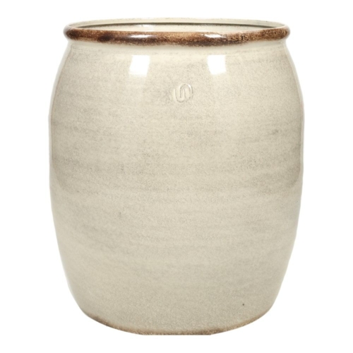 Indendørs plantekrukker i metal - Lys sandfarve - 3 størrelser