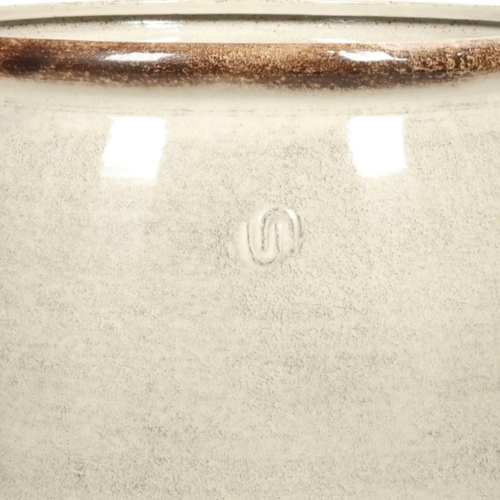 Indendørs plantekrukker i metal - Lys sandfarve - 3 størrelser