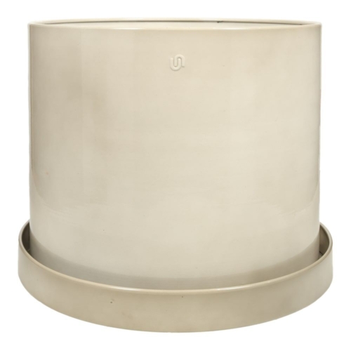 Indendørs upcycled plantekrukker i metal med underskål - 3 farver