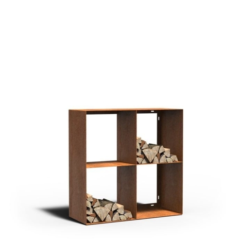 Brændereol / Rumdeler til brændestykker i cortenstål