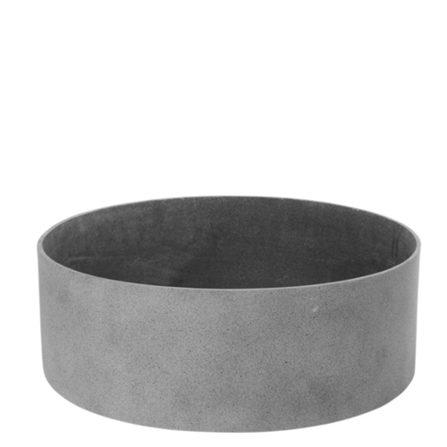 Rund lav vandtæt plantepotte Ø.30 cm - sand + sort + grå