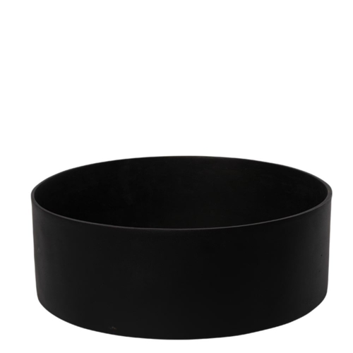 Rund lav vandtæt plantepotte Ø.30 cm - sand + sort + grå