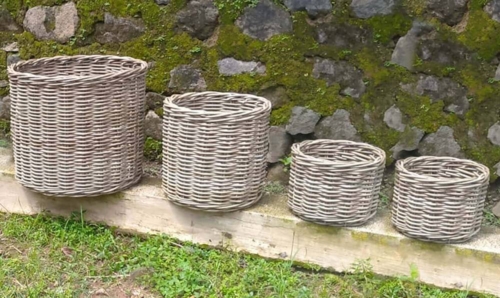 Kubu rattankrukker med inderpose - sæt 4stk