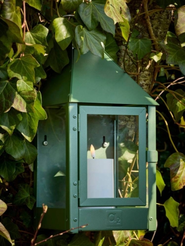 Olivengrøn udendørs væglanterne