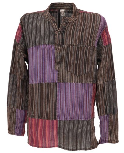 Patchwork bondeskjorte til Herre - 3 Modeller