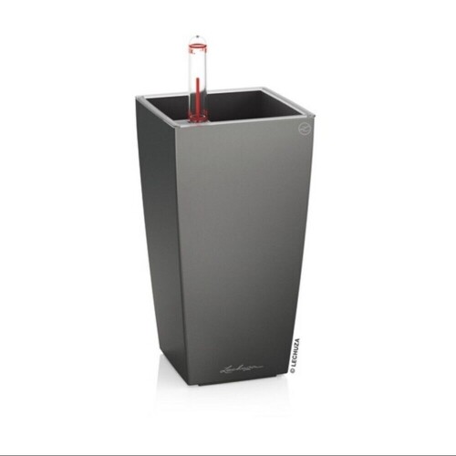 Indendørs Lechuza Plantepotte med indsats og selvvanding - Hvid + Antrazit