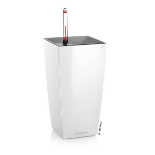 Indendørs Lechuza Plantepotte med indsats og selvvanding - Hvid + Antrazit