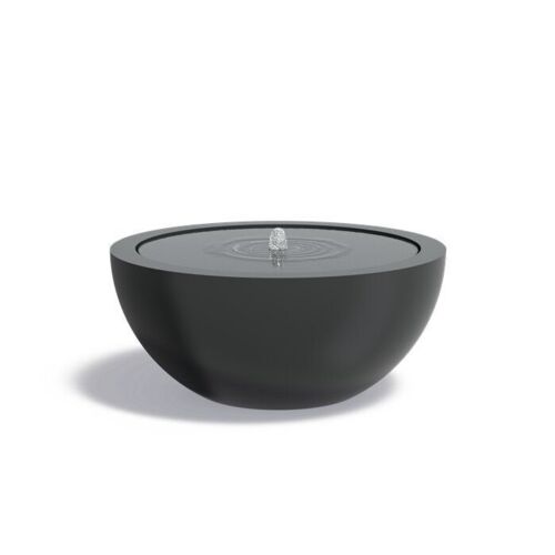 Rund Vandskål / Vandfontæne i galvaniseret stål med LED lys - Ø.80 + Ø.100 + Ø.120