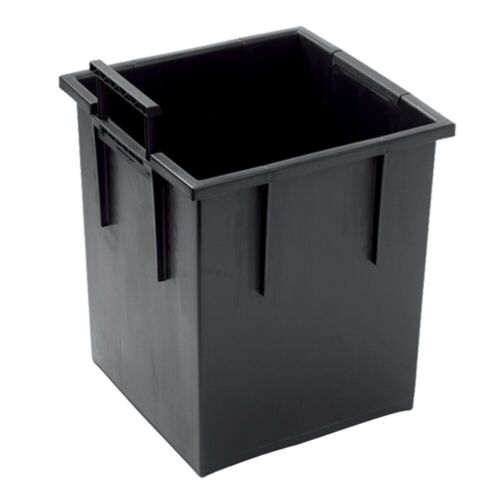 H.80x45x45cm indendørs plantekrukke i brun træ med indsats