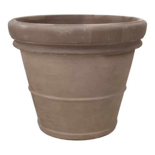 Stor Italiensk Terracotta Krukke i grå/brun light mocca