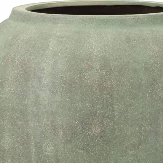 Høj 75cm amfora krukke i grøn antik glasfiber