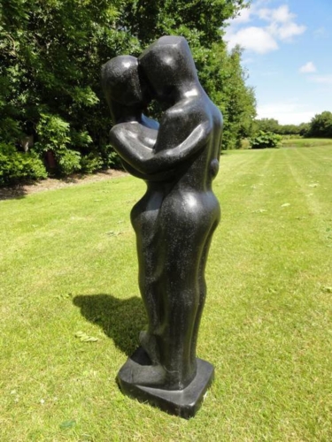 135cm sort Terrazzo Figur med Par