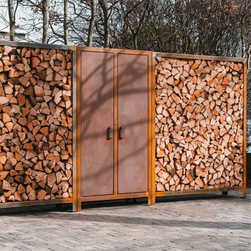 Brændereol / brændeholder i rust - 6 størrelser