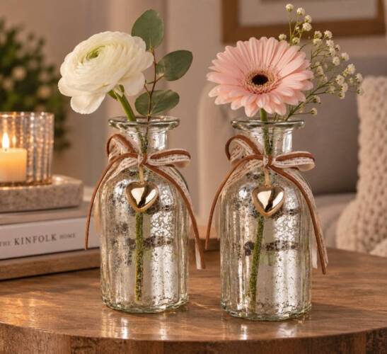 Vase i fattigmandssølv