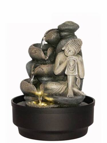 Lille vandspil med Buddha figur og LED lys