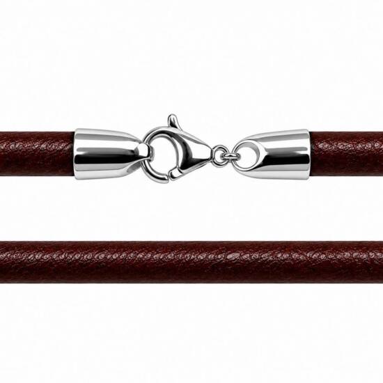 5 mm læderhalskæder / sort + brun