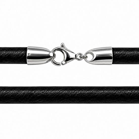 5 mm læderhalskæder / sort + brun
