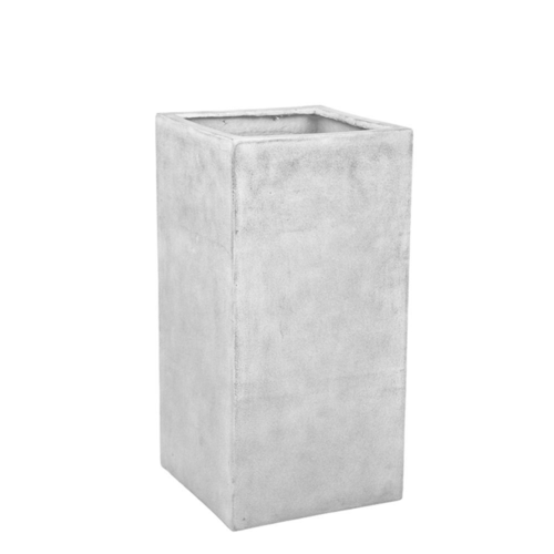 Høje rektangulære krukker / Sort + Grå - Udendørs