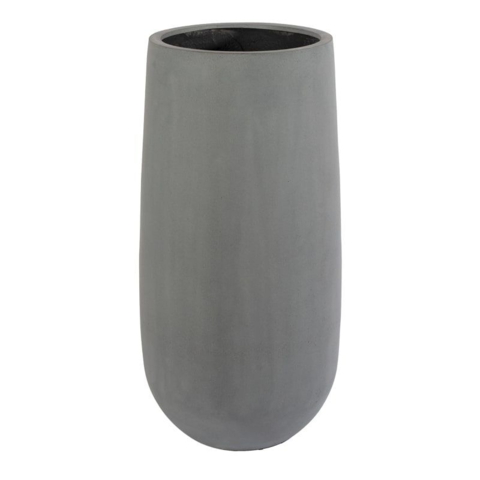 Høj grå krukke i fiberstone - 70cm + 100cm