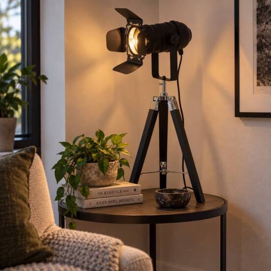 Movie tripod bordlampe - 70cm