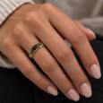 Curly vintage fingerring i bronze / 6mm til kvinder