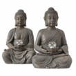 Buddha Lotus Figur Med Lysestage / 61cm / SÆT