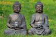 Buddha Lotus Figur Med Lysestage / 61cm / SÆT