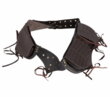 Multi bæltetaske / læderbælte med lommer i okselæder