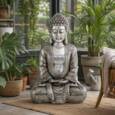 Stor sølv Buddha 70cm