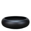 Store runde sorte bowler / lave krukker i fiberstone