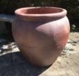Stor Hårdtbrændt Lerkrukke / Ironstone krukke i stentøj - H.72xØ.75cm