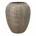 Høj 75cm let amfora krukke i gråbrun glasfiber