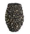 Mattone vase med antik gold cubes - H.110xØ.50cm