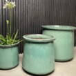 Cylonga glaseret keramik krukkesæt / Grøn Jade eller Sort Mat