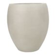 Krukke med riller / striber i sandgrå glasfiber - H.45cm