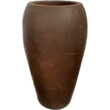 Høj konisk vase / krukke i black clay ironstone - 88cm