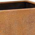 Kubiske krukker i glasfiber med rust look - Sandstone