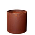 Stor Krukke i Corten / rust med hjul - H.60xØ.60 eller H.75xØ.80