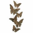Vægdekoration i gold metal med sommerfugle - 92cm