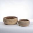 Runde lave plantebowler i lys Terracotta - Ø.32 + Ø.46