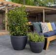 Sort konisk krukke granite black rib - Livstidsgaranti - Op til Ø.156cm