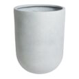 Stort sæt krukker i lysegrå fiberstone - Største - H.105xØ.85cm