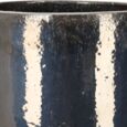 Indendørs / udendørs glaseret krukke i metallic grey