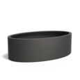 Ellipse formet plantekrukke i antrazit polyester - L.115cm + L.200cm