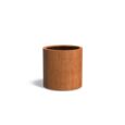 Høj Cylinder krukke i corten stål / Ø.60 - H.60+H.80cm+100cm+120cm