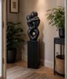 Soulmate haveskulptur med sokkel - sort Terrazzo - 129cm