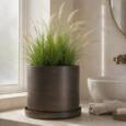 Indendørs upcycled plantekrukker i metal med underskål - 3 farver