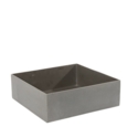 Firkantet lav vandtæt plantepotte 30x30 cm - sand + sort + grå