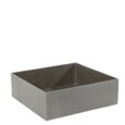 Firkantet lav vandtæt plantepotte 30x30 cm - sand + sort + grå
