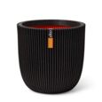 Plantekrukke groove black med ribber - Ø.35cm + Ø.43cm + Ø.54